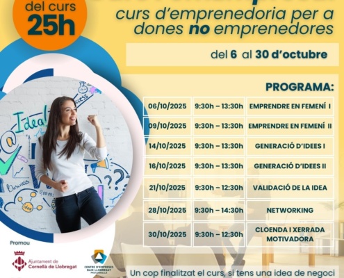 El Centre d’Empreses obre inscripcions gratuïtes per al curs FemEmprenedores: Empodera’t per emprendre