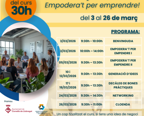 Proper curs per empoderar-te a crear la teva pròpia empresa