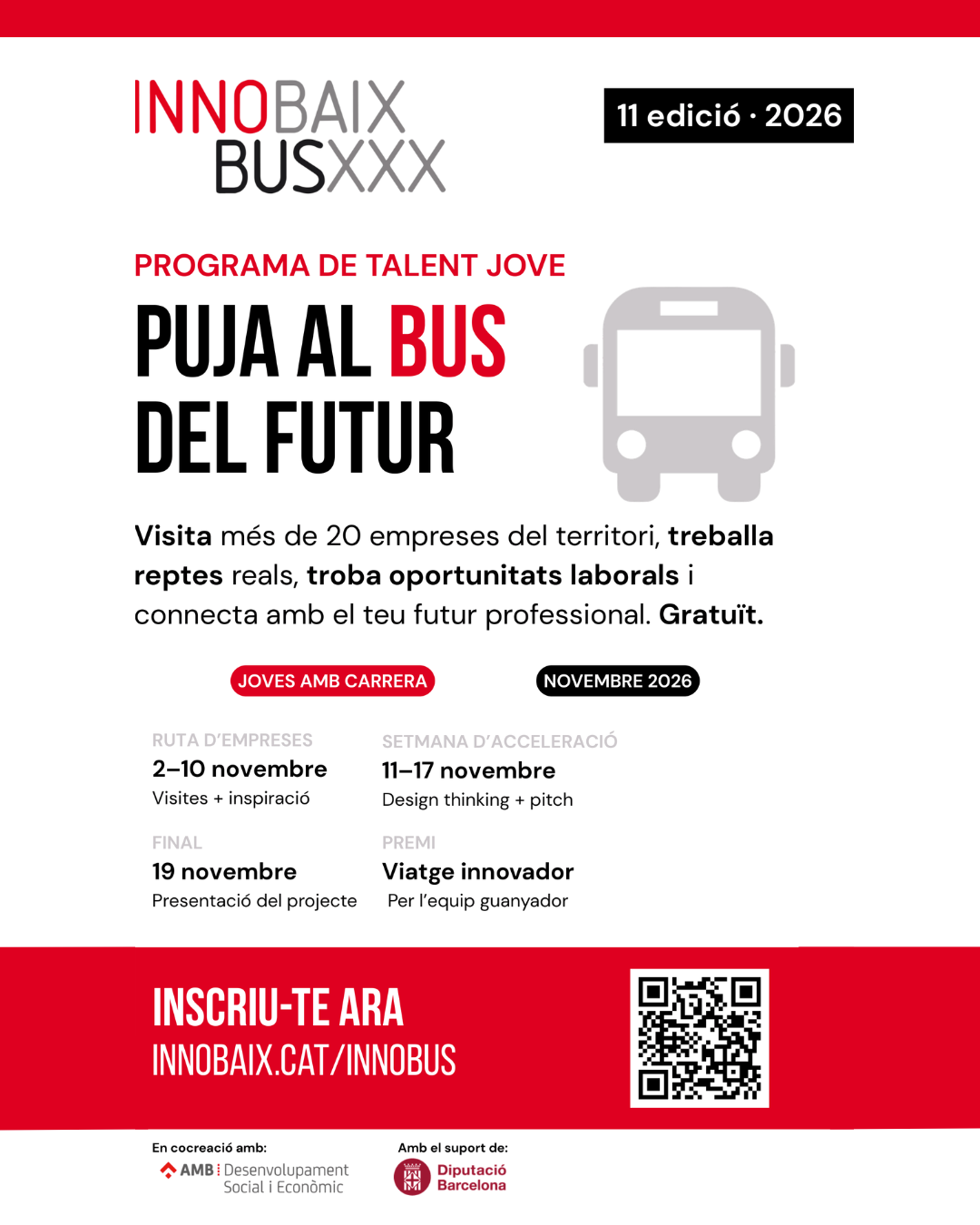 Centre d’Empreses Procornellà torna a impulsar el talent jove participant en una nova edició de l’Innobus